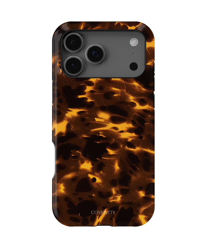 Amber tortoiseshell patterned iPhone case