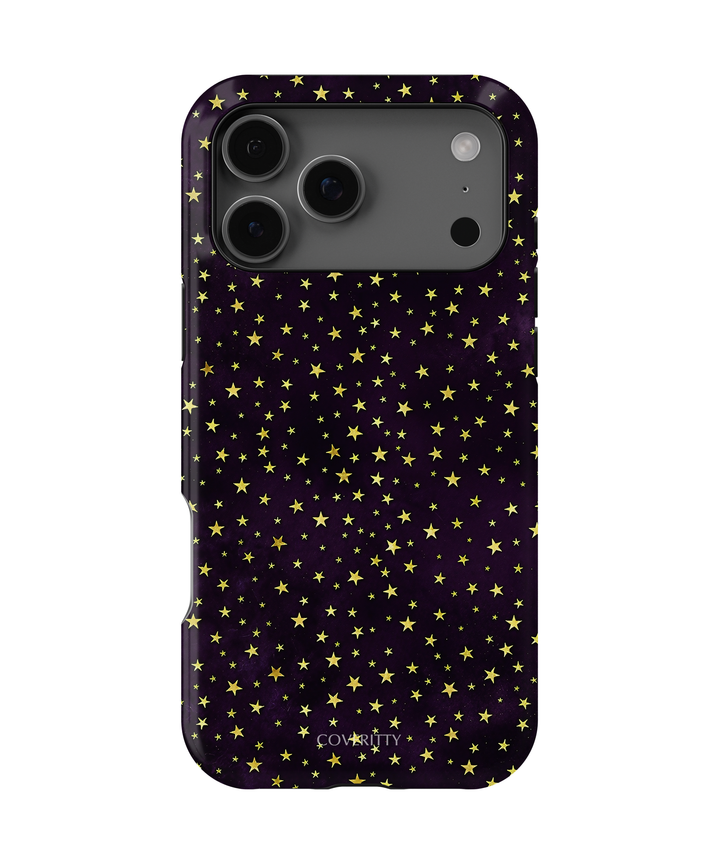 Phone case with star pattern on a white background